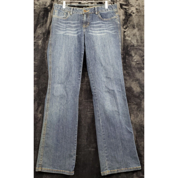 Calvin Klein Jeans Women Size 8 Blue Denim Cotton Pockets Flat Front Medium Wash - Picture 1 of 8